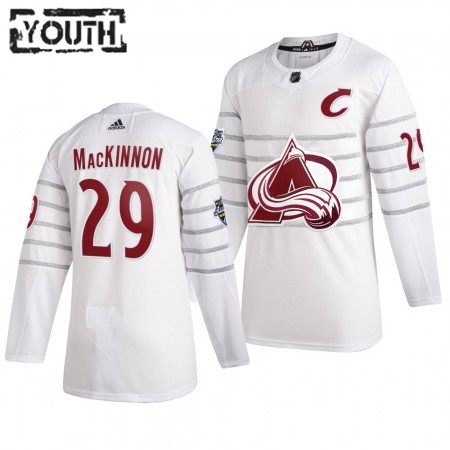 Camisola Colorado Avalanche Nathan MacKinnon 29 Cinza Adidas 2020 NHL All-Star Authentic - Criança